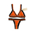 Bikini ZEBRA LARANJA - comprar online