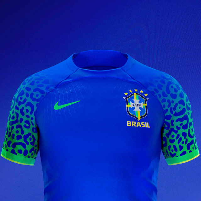 Camisa Reserva Brasil Azul Copa do Mundo 2022 - Masculina