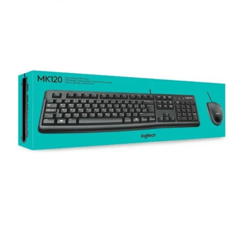 COMBO TECLADO + MOUSE LOGITECH MK120 USB NEGRO