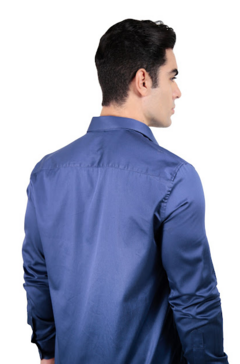 CAMIZA SLIM FIT ALGODAO EGIPCIO MARINHO FIO 80 - comprar online