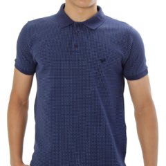 CAMISA POLO AZUL PONTILHADA