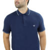 CAMISA POLO PIQUET AZUL LISO