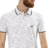 CAMISA POLO PIQUET BRANCO RAJADO