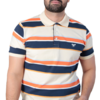 CAMISA POLO PIQUET LARANJA LISTRADA