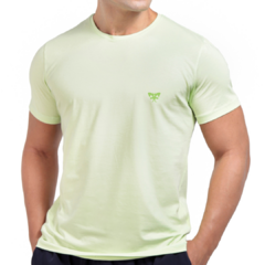 CAMISETA PREMIUM ALGODAO EGIPICIO VERDE LIMAO GOLA REDONDA