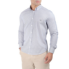 CAMISA ML SUPER SLIM FIT LISTRAS MARINHO E BRANCO