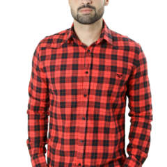 CAMIZA SLIM FIT XADREZ RED