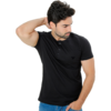 CAMISETA HENLEY PRETA