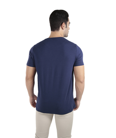 CAMISETA HENLEY AZUL - comprar online