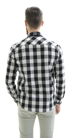 CAMIZA SLIM FIT XADREZ GRAY - comprar online