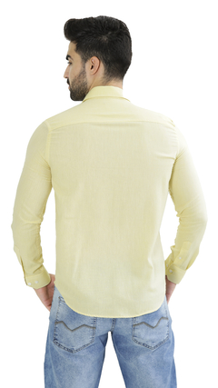 CAMIZA SLIM FIT AMARELO - comprar online