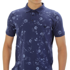 POLO FLORAL AZUL