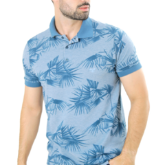 POLO FLORAL AZUL