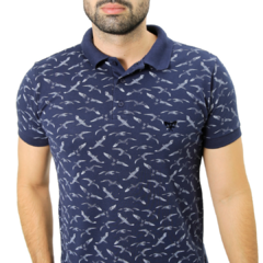 CAMISA POLO PIQUET AZUL ESCURO