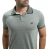 CAMISA POLO PIQUET CINZA LISO