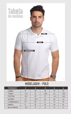 CAMISA POLO PIQUET PIMA COM ELASTANO LISA BRANCA - comprar online