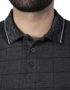 CAMISA POLO PRETA LISTRADA - comprar online