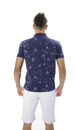 POLO FLORAL AZUL - comprar online