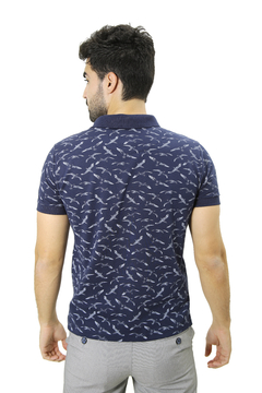 CAMISA POLO PIQUET AZUL ESCURO - comprar online