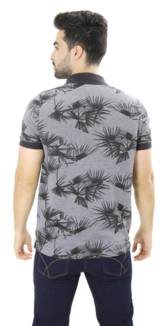 POLO FLORAL CINZA - comprar online