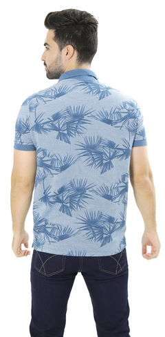 POLO FLORAL AZUL - comprar online