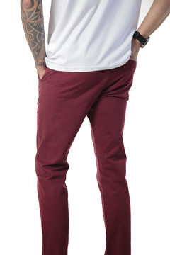 CALÇA ALFAIATARIA SKINNY SARJA VINHO - comprar online