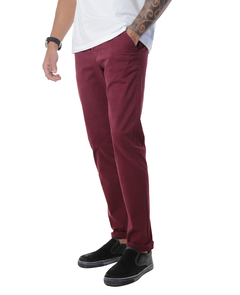 CALÇA ALFAIATARIA SKINNY SARJA VINHO