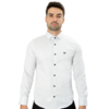 CAMISA ML SUPER SLIM MAQUINETADA MINI BRANCA