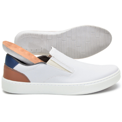 TÊNIS CASUAL SLIP BRANCO - loja online