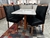 Mesa Sochi madeira maciça 4 cadeiras 1,20x80 cadeiras preta - comprar online