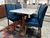 Mesa Sochi madeira maciça 4 cadeiras 1,20x80 cadeiras azul - comprar online