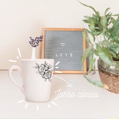 Taza Cónica - Flores en internet