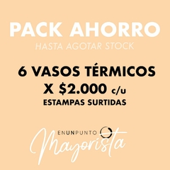 PACK X6 VASOS TERMICOS