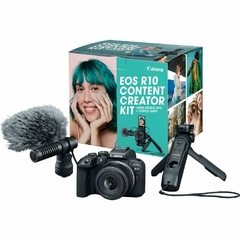 Câmera CANON EOS R10 CREATOR KIT (RF-S 18-45MM+Microfone+Tripé)