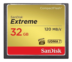 MEMORIA CF COMPACT FLASH SANDISK EXTREME 32GB 120MB UDMA 7 (cópia) - comprar online