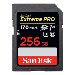 MEMORIA SD SDHC SANDISK EXTREME PRO 256GB CLASSE 10 170MB