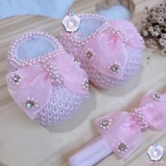 Sapatinho e Tiara Mel - Rosa - comprar online