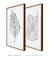 Conjunto de quadro decorativo minimalista linhas e folha em linhas - comprar online