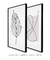Conjunto de quadro decorativo minimalista linhas e folha em linhas - Quadro cores | quadros decorativos para sala, modernos e grandes