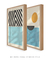 Conjunto de quadros decorativos para sala modernos, sol e mar - loja online