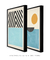 Imagem do Conjunto de quadros decorativos para sala modernos, sol e mar
