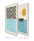 Conjunto de quadros decorativos para sala modernos, sol e mar na internet