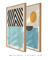 Imagem do Conjunto de quadros decorativos para sala modernos, sol e mar