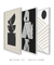 Imagem do kit de quadros para sala com moldura minimalista