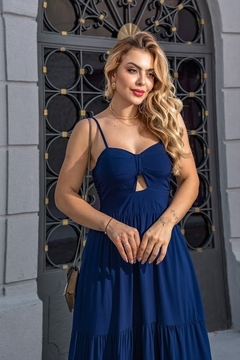 Vestido Juliana Midi (Cores Lisas) - Ateliê da Ju Modas