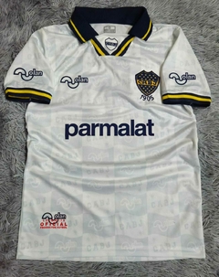Camiseta Retro de Boca Juniors Olan Parmalat Blanca