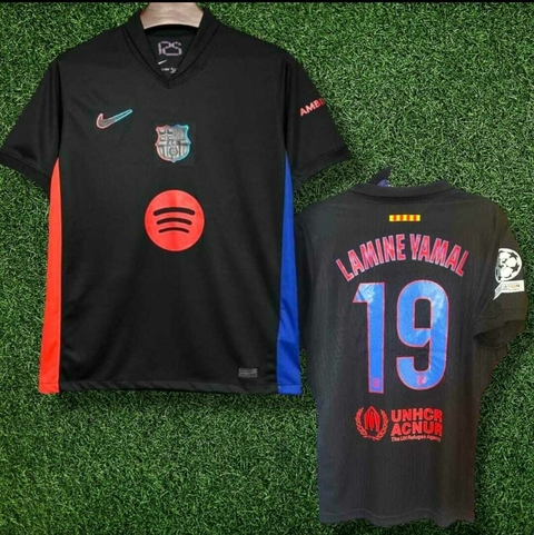 camiseta barcelona 2024 negra yamal