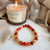 Pulsera naranja de cornalina y ágata naranja - Adishakti