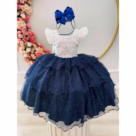 VESTIDO INFANTIL REALEZA LILÁS RENDA PÉROLAS PRINCESA LUXO