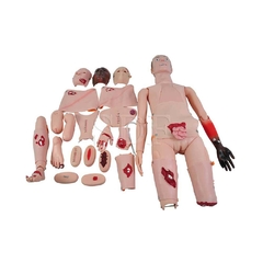 Manequim Bissexual Adulto de Enfermagem C/ Trauma e Feridas SD-4000/1 - comprar online